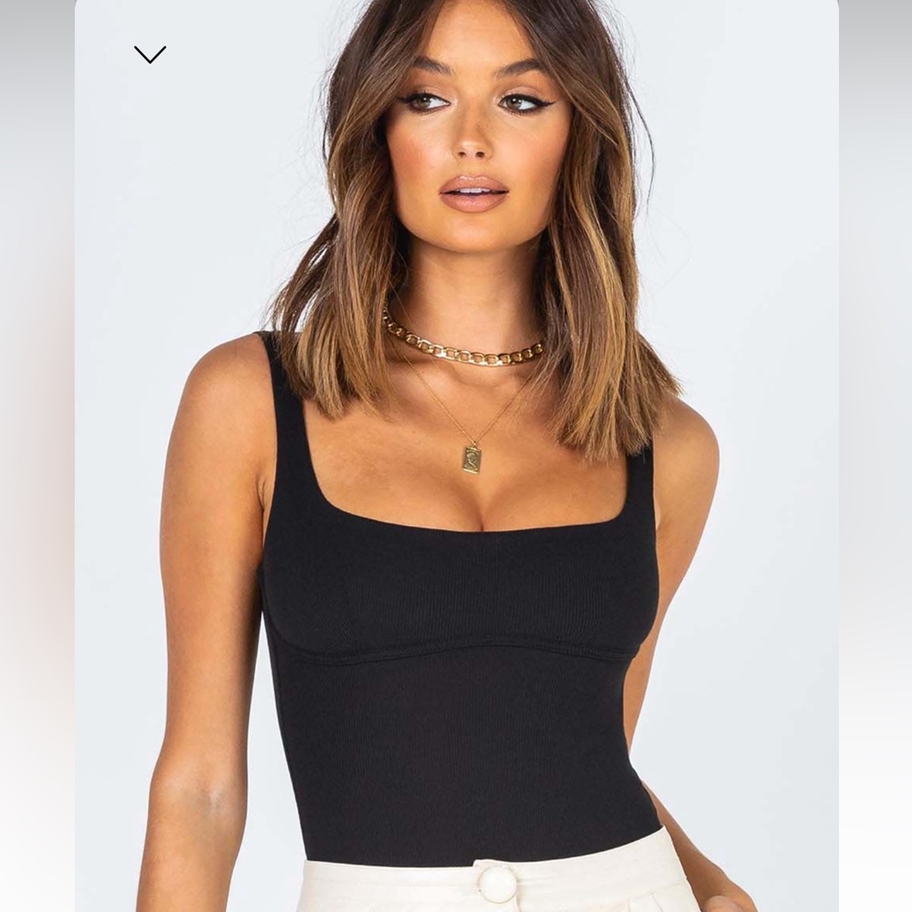 Princess Polly black Crosby Bodysuit US size 4